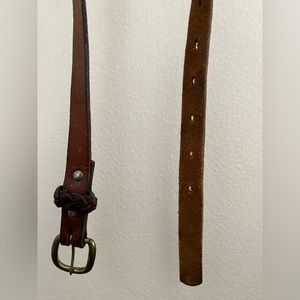 Skinny Leather Waist Belt